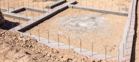 Foundations set before an EasyPile concrete pour | EasyMix Concrete