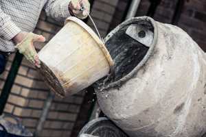 Mixing concrete in a cement mixer | EasyMix Concrete